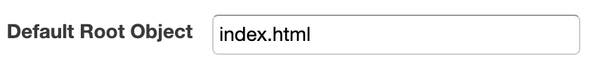 Default Root Objectの設定