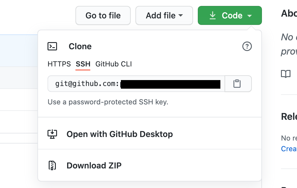 git cloneする