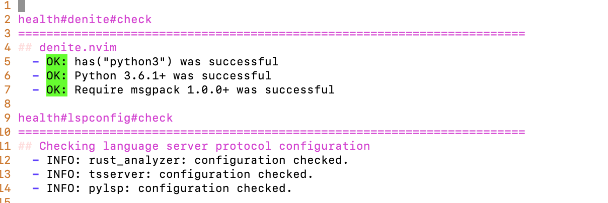 checkhealth